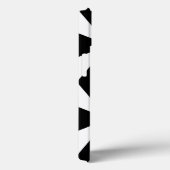 Coques Case-Mate iPhone Motif moderne mignon Monogramme Nom noir blanc (Verso / Droite)