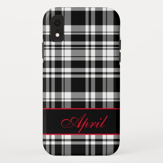 Coques Case-Mate iPhone Motif moderne noir blanc (Dos)