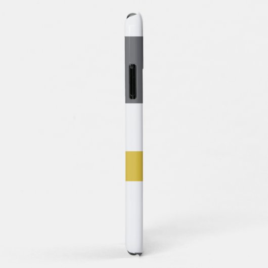 Coques Case-Mate iPhone Motif moderne, simple, cool géométrique jaune gris (Dos/Droite)