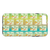 Coques Case-Mate iPhone Motif moderne vert, jaune et bleu Tulip Couple (Dos (Horizontal))