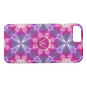 Coques Case-Mate iPhone Motif Monogram Pink Boho (Dos (Horizontal))