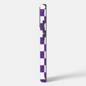 Coques Case-Mate iPhone Motif Monogram Purple White À damiers (Verso / Gauche)