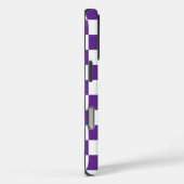 Coques Case-Mate iPhone Motif Monogram Purple White À damiers (Verso / Droite)
