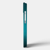 Coques Case-Mate iPhone Motif-Monogramme 2 en métal bleu turquoise (Verso / Gauche)