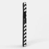 Coques Case-Mate iPhone Motif Monogramme Chevrons noir et blanc (Dos/Droite)