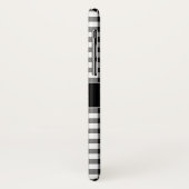 Coques Case-Mate iPhone Motif Monogramme de chèques en noir et blanc (Dos/Gauche)