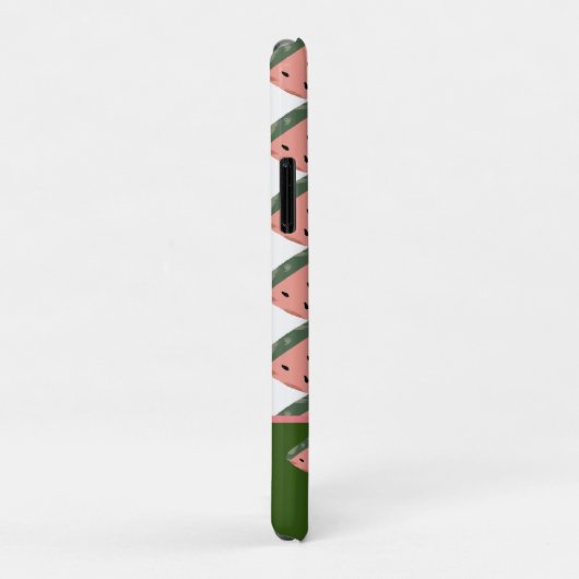 Coques Case-Mate iPhone Motif Monogramme d'illustration de pastèque d'été (Dos/Droite)