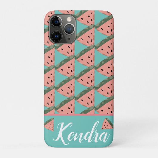 Coques Case-Mate iPhone Motif Monogramme d'illustration de pastèque d'été (Dos)