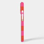Coques Case-Mate iPhone Motif Monogramme en carton rose et orange (Verso / Gauche)