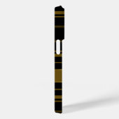 Coques Case-Mate iPhone Motif Monogramme Gold & Black Stripes (Verso / Droite)