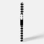 Coques Case-Mate iPhone Motif monogramme moderne noir et blanc (Verso / Droite)