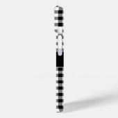 Coques Case-Mate iPhone Motif monogramme moderne noir et blanc (Verso / Gauche)