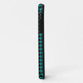 Coques Case-Mate iPhone Motif monogramme noir bleu foncé (Dos/Gauche)