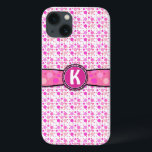 Etui iPhone Case-Mate Motif Monogramme Poche rose Fille<br><div class="desc">Ce design mignon et girly montre des pois roses et un espace que vous pouvez personnaliser / customiser. Ajoutez simplement votre propre monogramme / initial dans le champ "Personnalisez-le". C'est un joli motif lumineux,  coloré et qui ferait un grand cadeau personnalisé pour une femme design et branchée.</div>