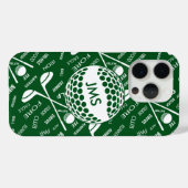 Coques Case-Mate iPhone Motif monogramme pour Golfer (Verso (horizontal))