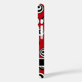 Coques Case-Mate iPhone Motif monogramme rouge, blanc noir (Verso / Gauche)