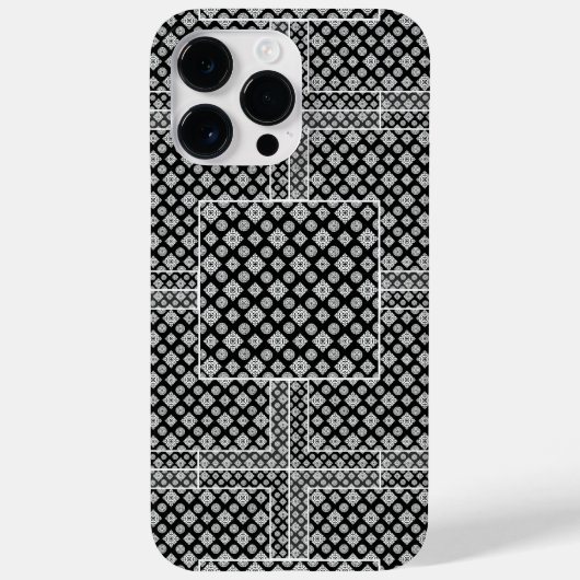 Coques Case-Mate iPhone Motif mosaïque 01.BW.b (Verso)