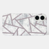 Coques Case-Mate iPhone Motif mosaïque gris pâle (Verso (horizontal))