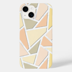 Coque Pour iPhone 14 Motif mosaïque jaune citron