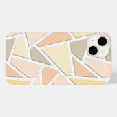 Coques Case-Mate iPhone Motif mosaïque jaune citron (Verso (horizontal))