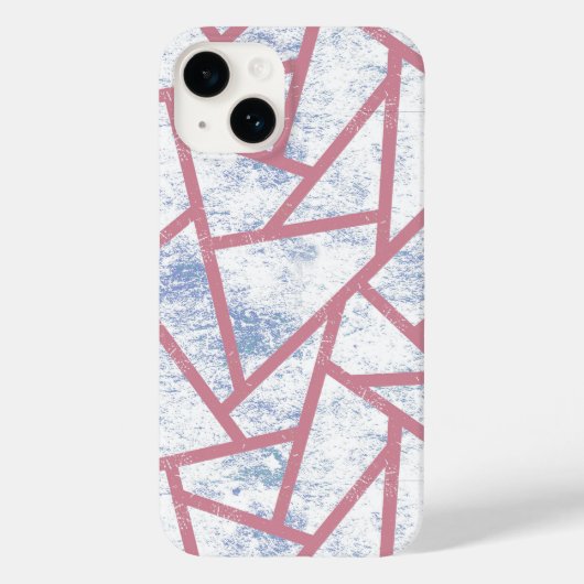 Coques Case-Mate iPhone Motif mosaïque rose et bleu  (Verso)