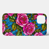 Coques Case-Mate iPhone Motif Mosaïque Rose Vintage (Verso (horizontal))