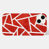Coques Case-Mate iPhone Motif mosaïque rouge et blanc (Verso (horizontal))