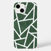 Motif mosaïque vert et blanc