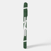 Coques Case-Mate iPhone Motif mosaïque vert et blanc (Verso / Droite)