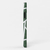Coques Case-Mate iPhone Motif mosaïque vert et blanc (Dos/Droite)