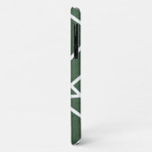 Coques Case-Mate iPhone Motif mosaïque vert et blanc (Dos/Gauche)