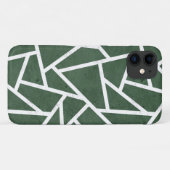Coques Case-Mate iPhone Motif mosaïque vert et blanc (Dos (Horizontal))