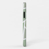Coques Case-Mate iPhone Motif mosaïque vert olive (Dos/Droite)