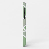 Coques Case-Mate iPhone Motif mosaïque vert olive (Dos/Gauche)