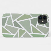 Coques Case-Mate iPhone Motif mosaïque vert olive (Dos (Horizontal))