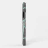 Coques Case-Mate iPhone Motif mosaïque vert pâle et gris (Dos/Droite)