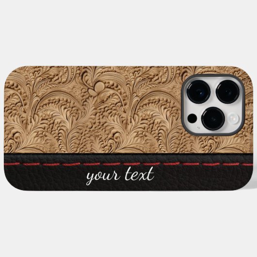 Coques Case-Mate iPhone Motif motif look cuir (Verso (horizontal))