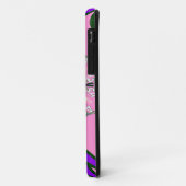 Coques Case-Mate iPhone Motif Motif Monogramme noir et rose joli (Dos/Gauche)