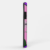 Coques Case-Mate iPhone Motif Motif Monogramme noir et rose joli (Dos/Droite)