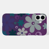Coques Case-Mate iPhone Motif mou à fleurs violettes (Verso (horizontal))