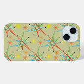 Coques Case-Mate iPhone Motif multicolore rétro étoile atomique (Verso (horizontal))