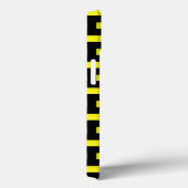 Coques Case-Mate iPhone Motif mural noir et jaune (Verso / Droite)