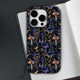 Coque Pour iPhone 14 Pro Motif Mystique Céleste Fleur de Papillon