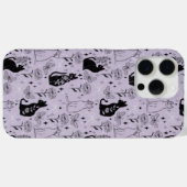 Coques Case-Mate iPhone Motif mystique de chat noir et papillon | Cuisine (Verso (horizontal))