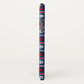 Coques Case-Mate iPhone Motif nautique blanc et bleu rouge (Dos/Droite)