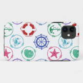 Coques Case-Mate iPhone Motif nautique coloré (Dos (Horizontal))