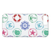 Coques Case-Mate iPhone Motif nautique coloré (Dos (Horizontal))