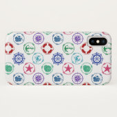 Coques Case-Mate iPhone Motif nautique coloré (Dos (Horizontal))