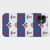 Coques Case-Mate iPhone Motif nautique de bannière étoilée (Dos (Horizontal))