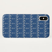 Coques Case-Mate iPhone Motif nautique de Knit (Dos (Horizontal))